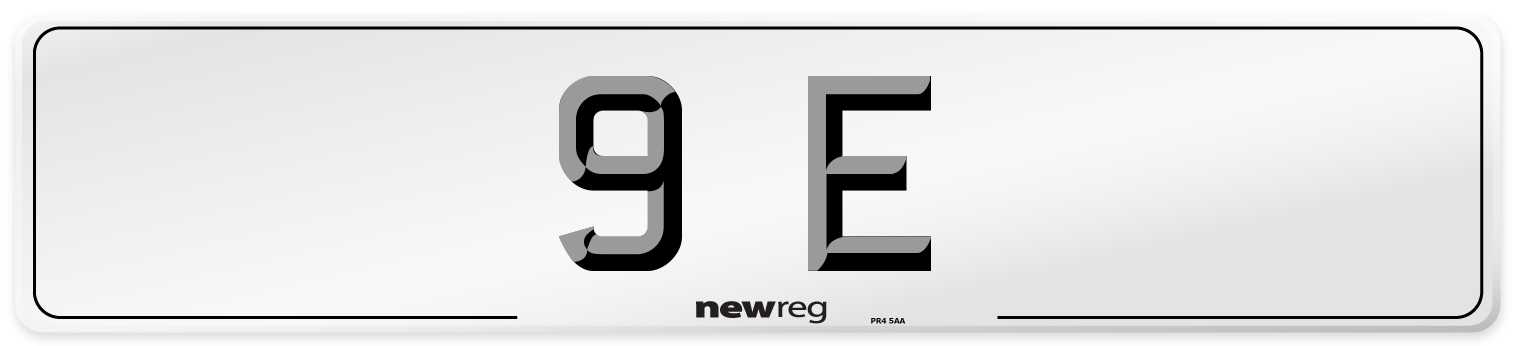 9 E Number Plate from New Reg